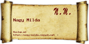 Nagy Milda névjegykártya